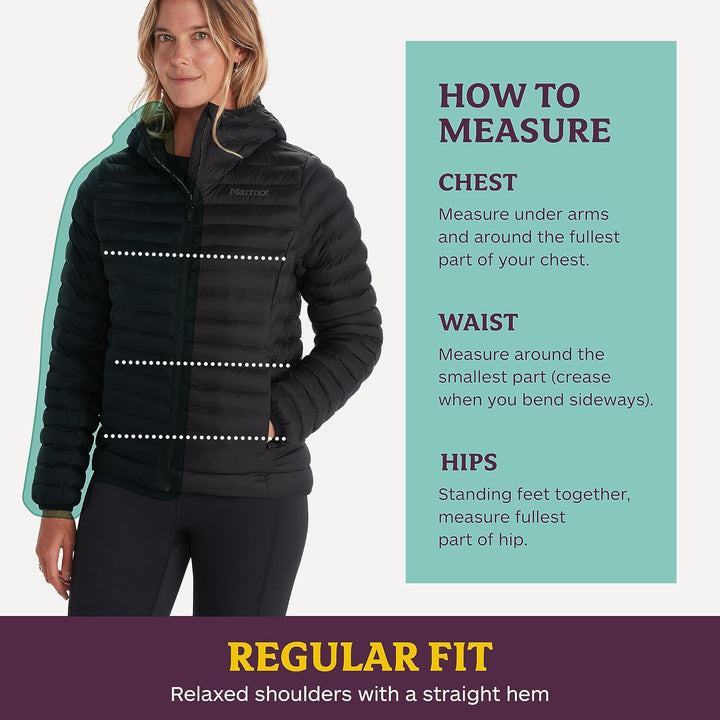 Marmot Damen Wm's Echo Featherless Hoody Ultra-leichte isolierte Winterjacke, warme Outdoorjacke mit