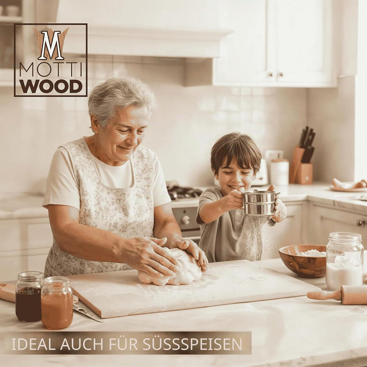 Pasta-Brett, 100% natürliches Fichtenholz, 70 x 40 x 1,8 cm, mit Stufe, hergestellt in Italien
