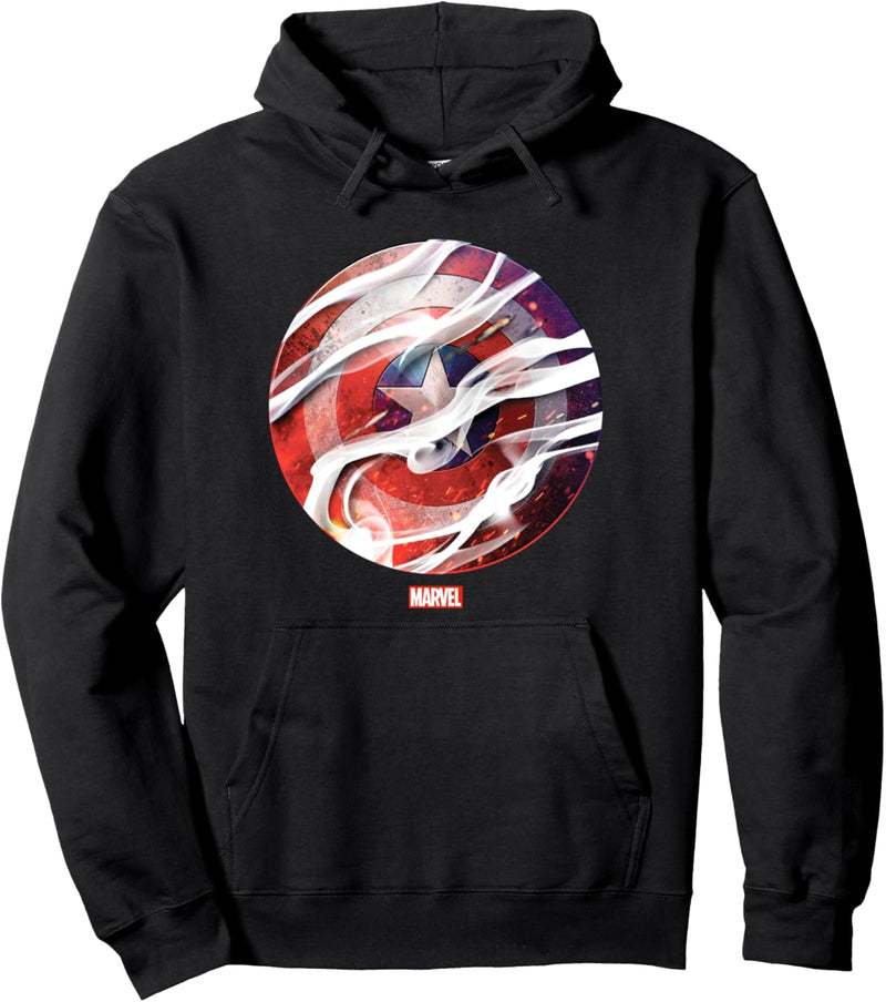 Marvel Captain America Smoke and Ember Shield Pullover Hoodie