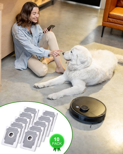 10 Staubsaugerbeutel für iRobot Roomba i7 i7+ i3 i3+j7 j7+S9 S9+ E5 E6 E7 Clean Base,Ersatzteile Kom