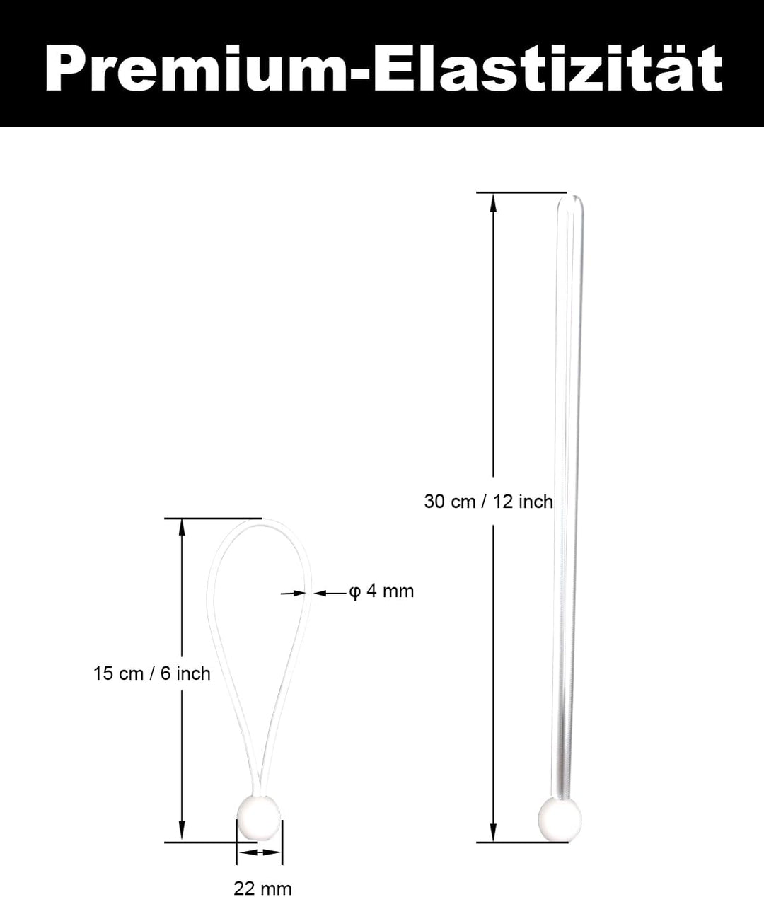 Spanngummis mit Kugel 15cm - 50 Stück Planenspanner mit Kugel, Spanngummi Kurz, Zelt Gummispanner mi