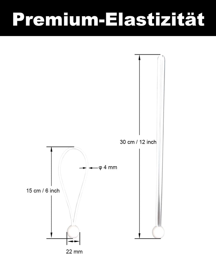 Spanngummis mit Kugel 15cm - 50 Stück Planenspanner mit Kugel, Spanngummi Kurz, Zelt Gummispanner mi
