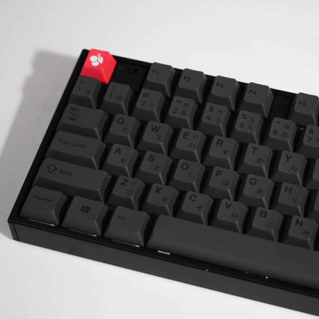 PBT Tastenkappen 130 Tasten Dye Sub Cherry Profile Japanese Gray Keycaps Set for 61/87/104/108 Cherr