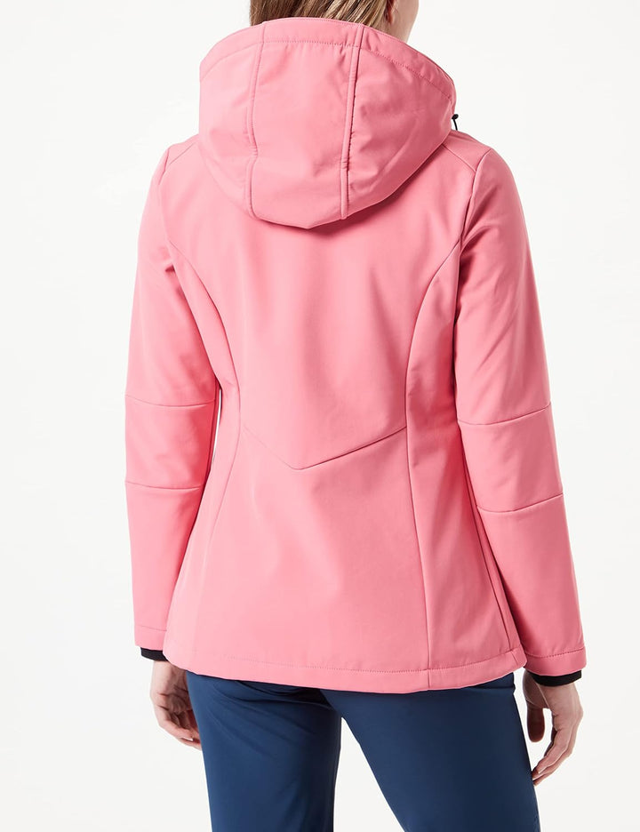 CMP Damen Damen-softshelljacke mit Abnehmbarer Kapuze WOMAN JACKET ZIP HOOD (1er Pack) 34 Desert Ros