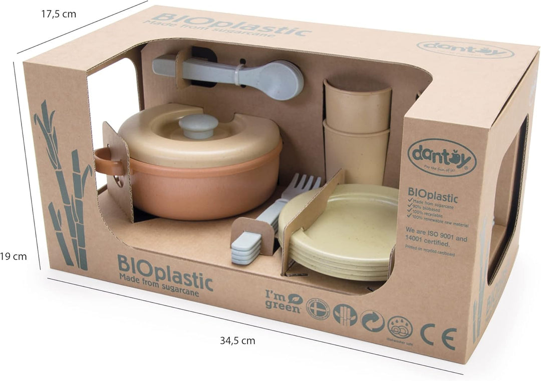 Dantoy - Bio Speiseset – Ab 2 Jahre - Spielzeug 22 stück - Zum Spielen und Lernen - Drinnen und drau