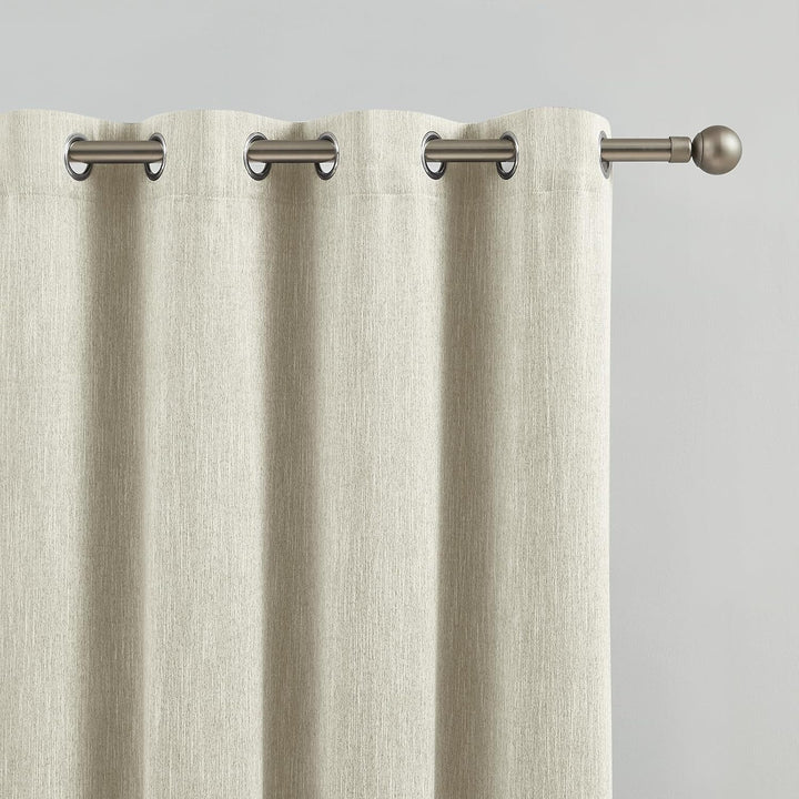 Melodieux Vorhänge Verdunkelung Gardinen Blickdicht Leinenoptik für Wohnzimmer kinderzimmer Schlafzi