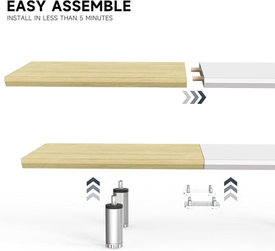 Fenge Grosser Monitorständer 100cm Dual Monitor Stands Riser mit Höhenverstellbarem Bein,Multifunkti