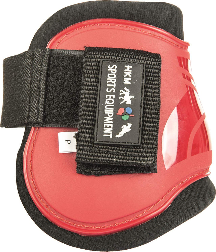 HKM 561213 Springgamaschen und Streichkappen, 4er Set, Pony, Mehrfarbig (Babyblau/Schwarz) Pony rot/