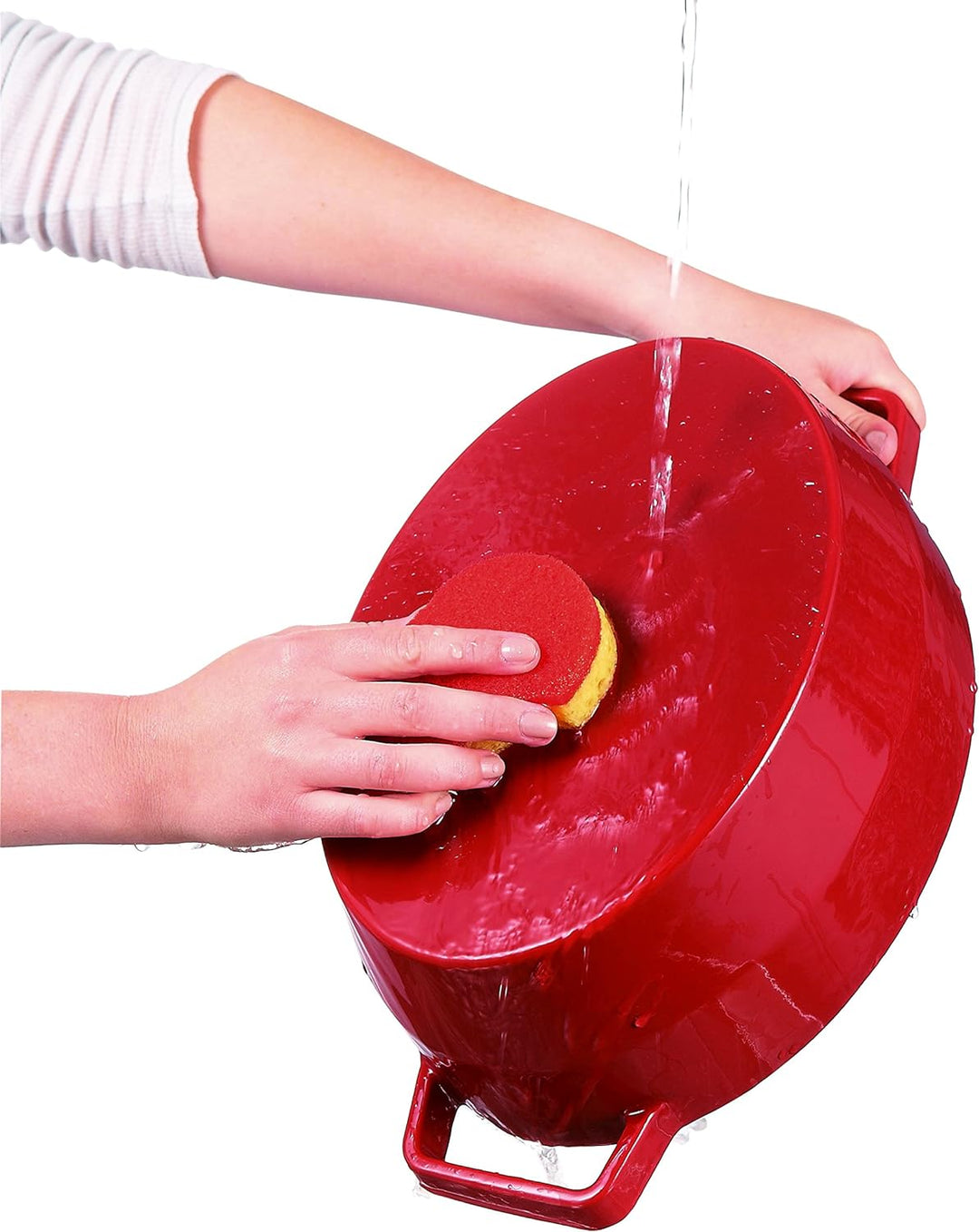 Pyrex Bratentopf, Gusseisen, rot
