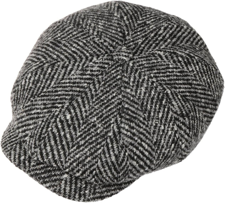 Stetson Herren Schurwoll-Fischgräten-Hutteras-Mütze 61 Schwarz