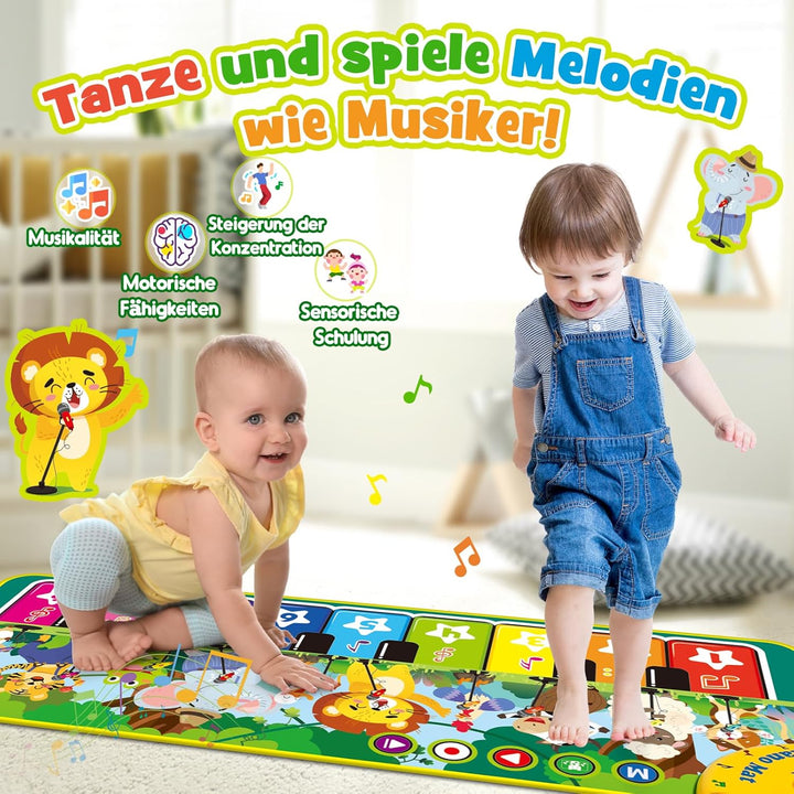 Klaviermatte Spielzeug Ab 1 2 3 Jahre Junge Mädchen, Dromlag Kinderspielzeug 1 2 3 Jahre Baby Spielz