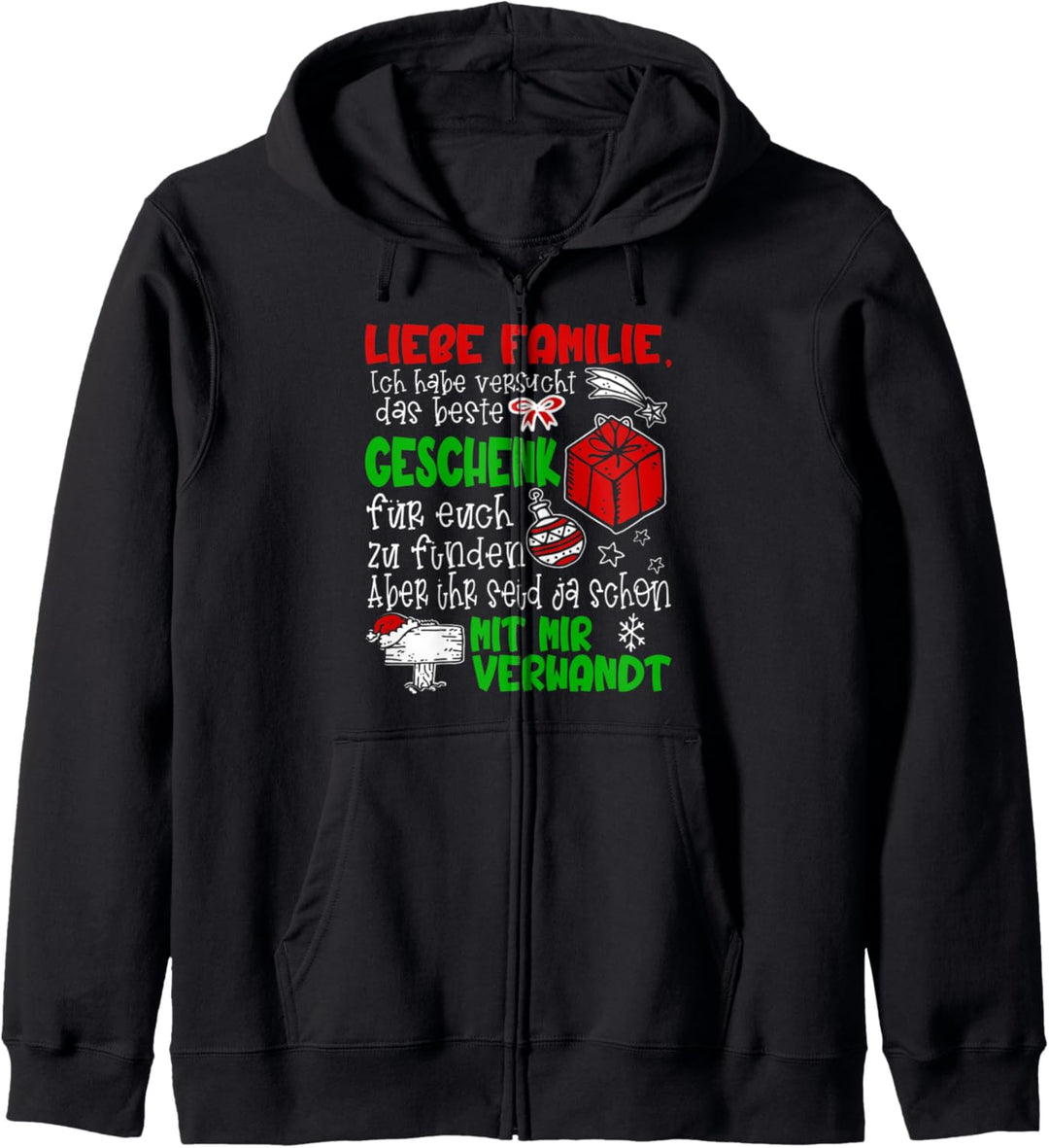 Weihnachten Familie Lustig Damen Herren Weihnachts Kapuzenjacke