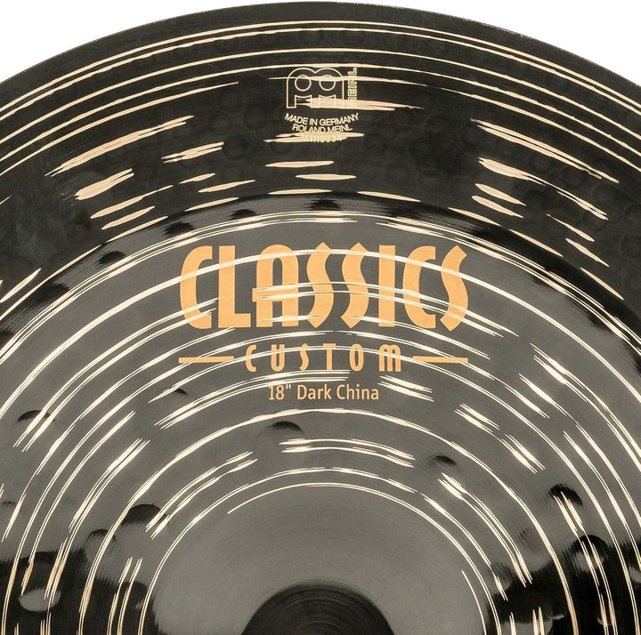 Meinl Cymbals Classics Custom Dark China 18 Zoll (Video) Schlagzeug Becken (45,72cm) B12 Bronze, Dun