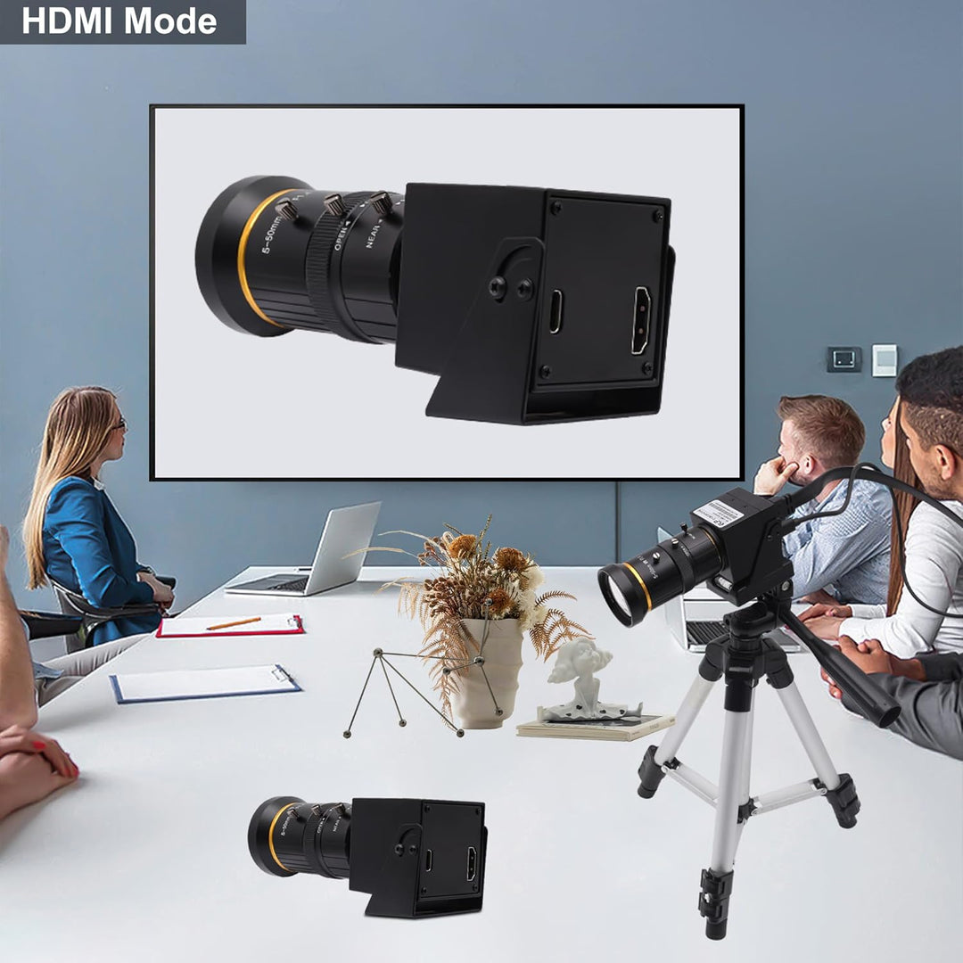 Svpro HDMI USB Kamera 4K Streaming Webcam mit 5-50mm Telephoto Zoom Manuelles Objektiv, USB Industri