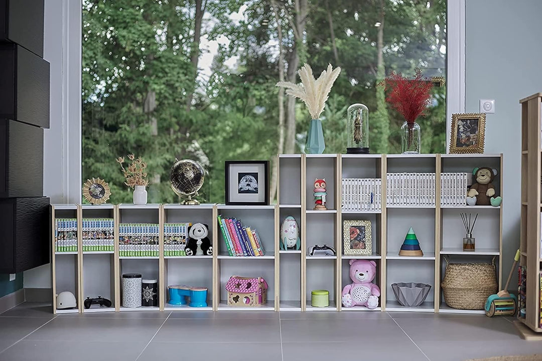 Iris Ohyama, Aufbewahrungsmöbel, Bücherregal, 3 modulare Regale, Modern, Design, Büro, Schlafzimmer,
