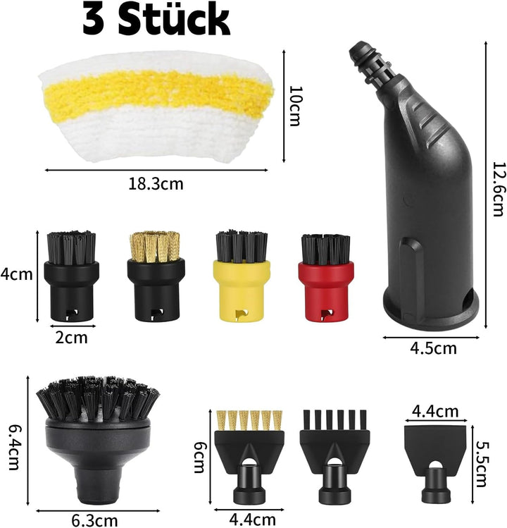 12 Stück Kompatibel für Kärcher Dampfreiniger Zubehör, Ersatzteile für Dampfreiniger Kärcher SC1 SC2