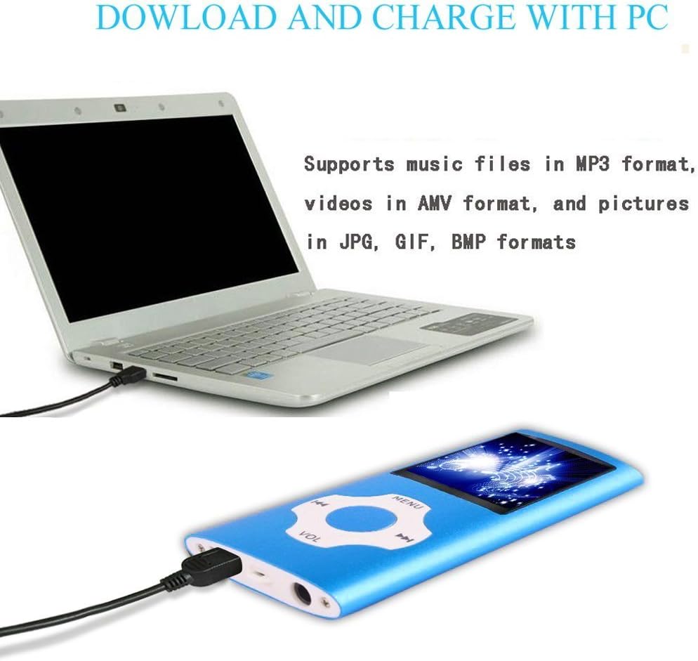 MP3 Player mit 32GB MicroSD Speicherkarte, Tabmart MP4 Musik Player Unterstützung Audio Player Media