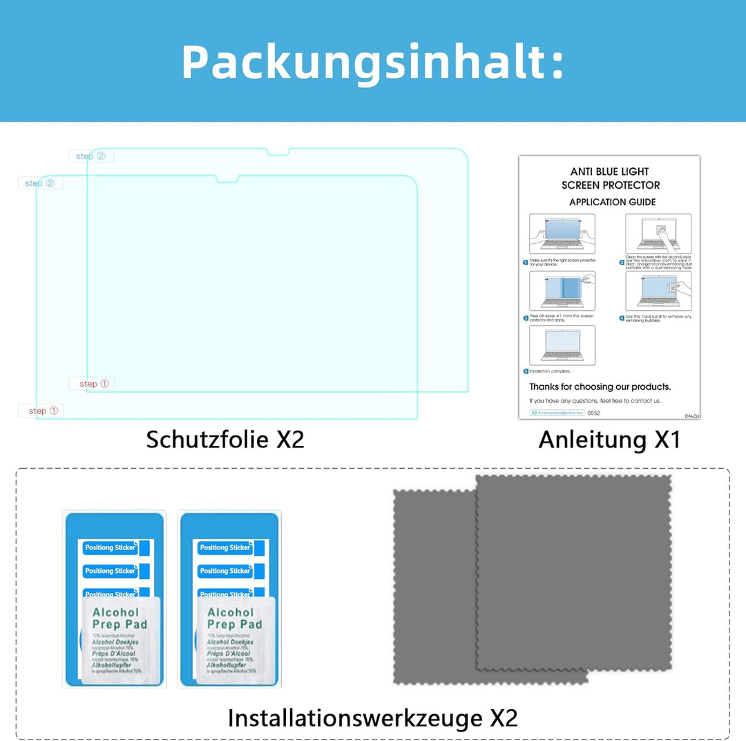 PYS 2 Stück Anti Blaulicht Schutzfolie für MacBook Neo 13 Zoll 2026 A18 Pro Chip veröffentlicht Anti