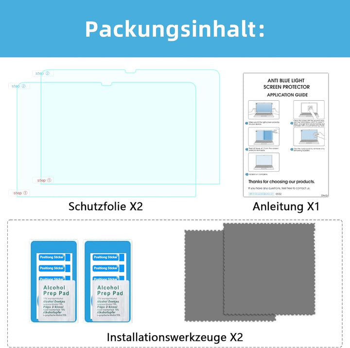 PYS 2 Stück Anti Blaulicht Schutzfolie für MacBook Neo 13 Zoll 2026 A18 Pro Chip veröffentlicht Anti