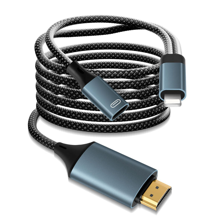 Lightnning HDMI-Kabel 2m für iPhone 14/13/12/11/XS/XR/8, 1080P Full HD Digital AV Adapter, kompatibe