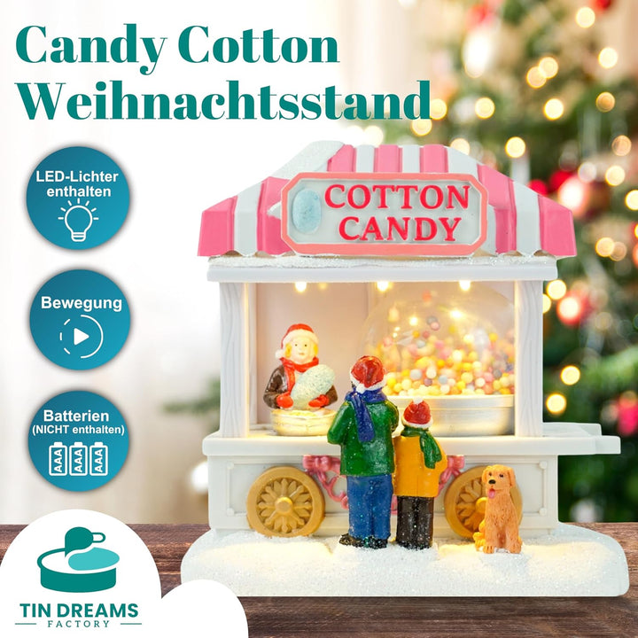 TIN Dreams Factory Weihnachtsdorf mit Beleuchtung, Beleuchtetes Zubehör, Kunstvolle Deko für Figuren