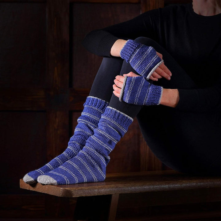 Harry Potter Strickset Strümpfe & Fäustlinge - Ravenclaw Design
