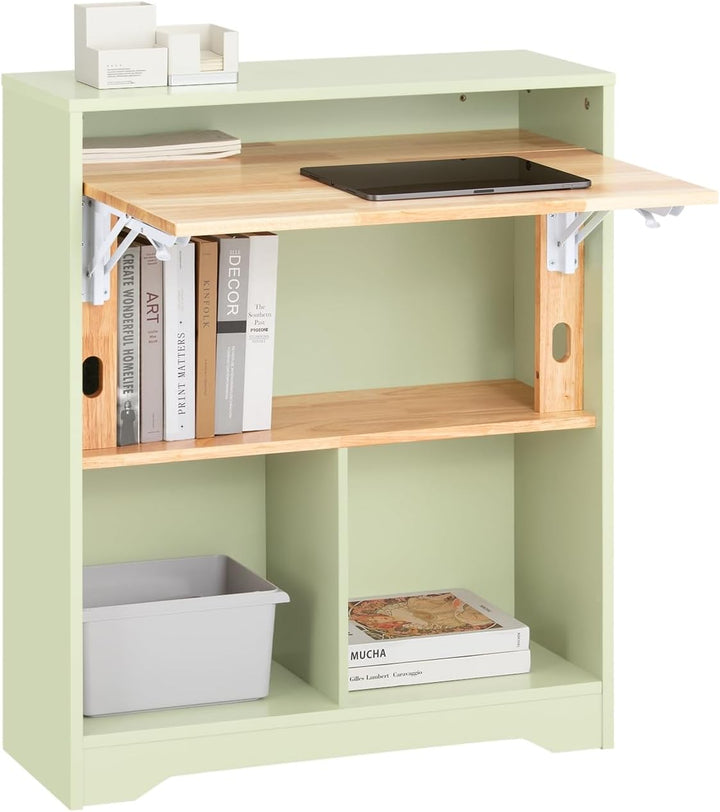 SoBuy Klapptisch mit angebautem Schrank Klappbarer Tisch mit Schrank Faltbarer Tisch Schreibtischsch