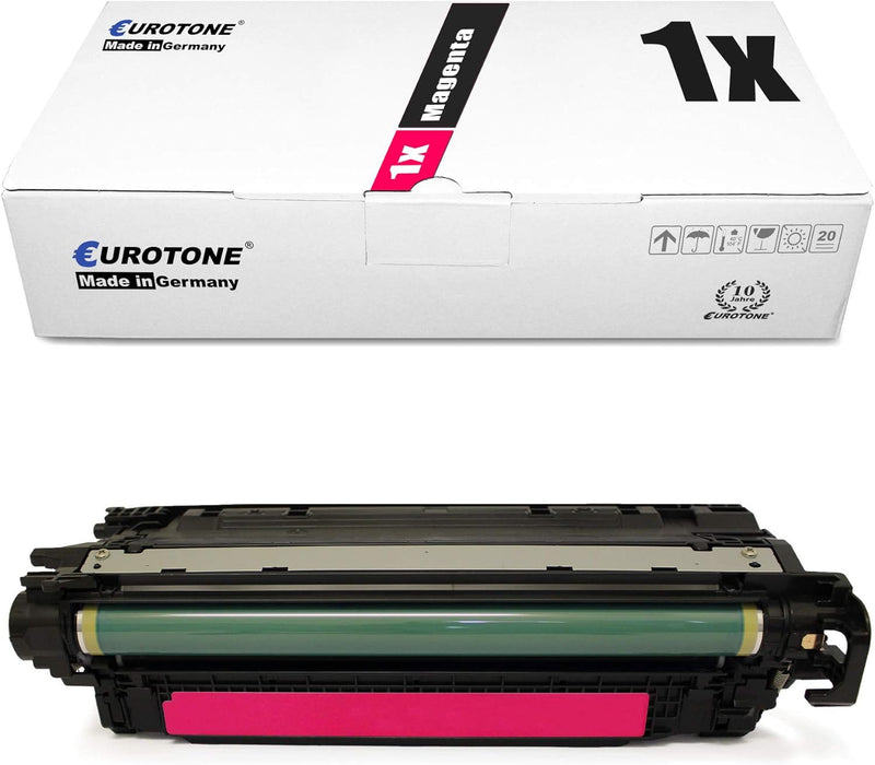 1x Eurotone kompatibler Toner für HP Color Laserjet CP 3525 X DN N ersetzt CE253A 504A 1x Magenta, 1