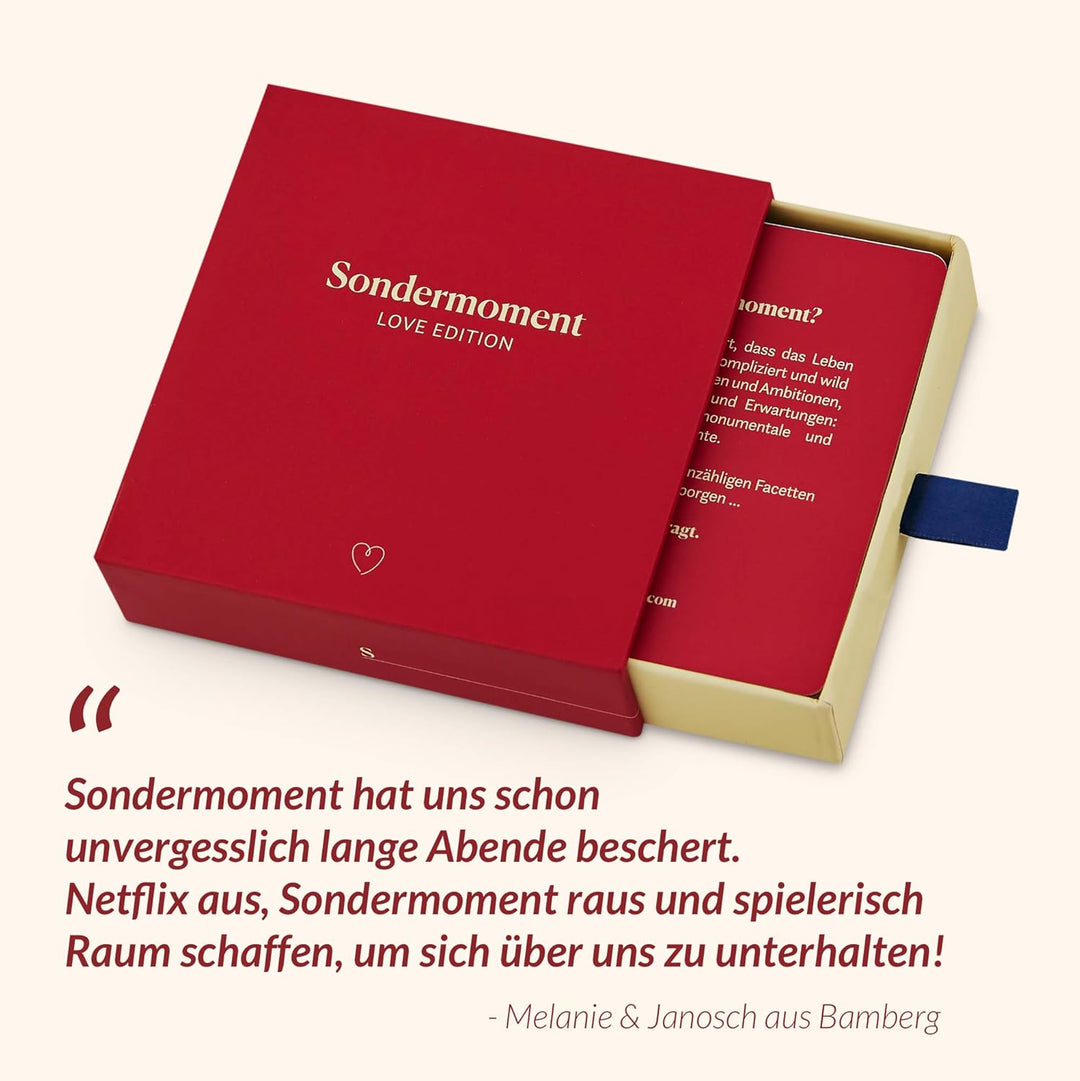 Sondermoment Love Edition - Das Paar-Spiel für besondere Momente, mehr Vertrauen und Liebe | Edles T