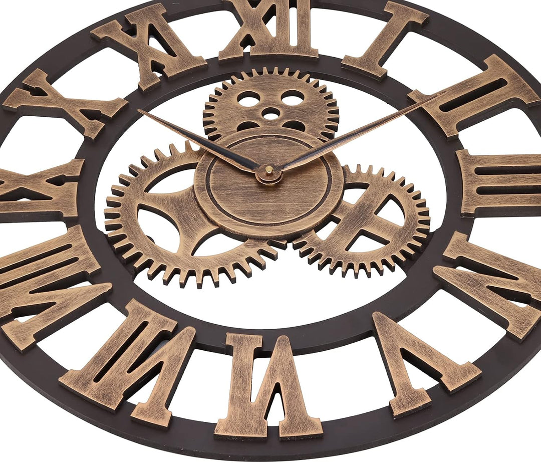 Wanduhr Ohne TickgeräUsche Lautlos 60cm Römische Ziffer Batterie Betriebene Quarz Gross Wanduhr Einf