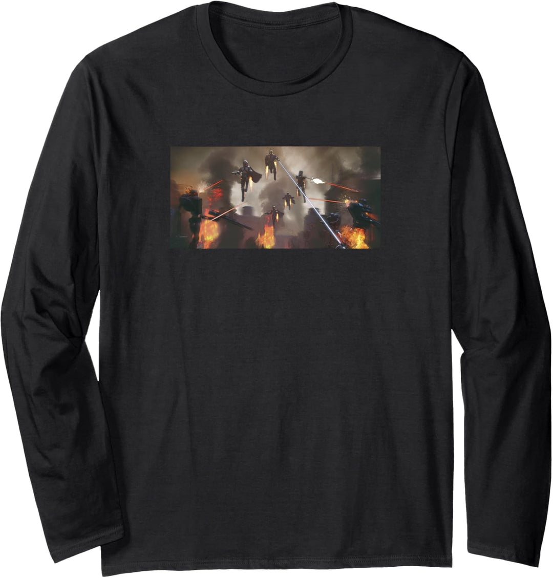 Star Wars Mandalorian Ambush Panel Langarmshirt