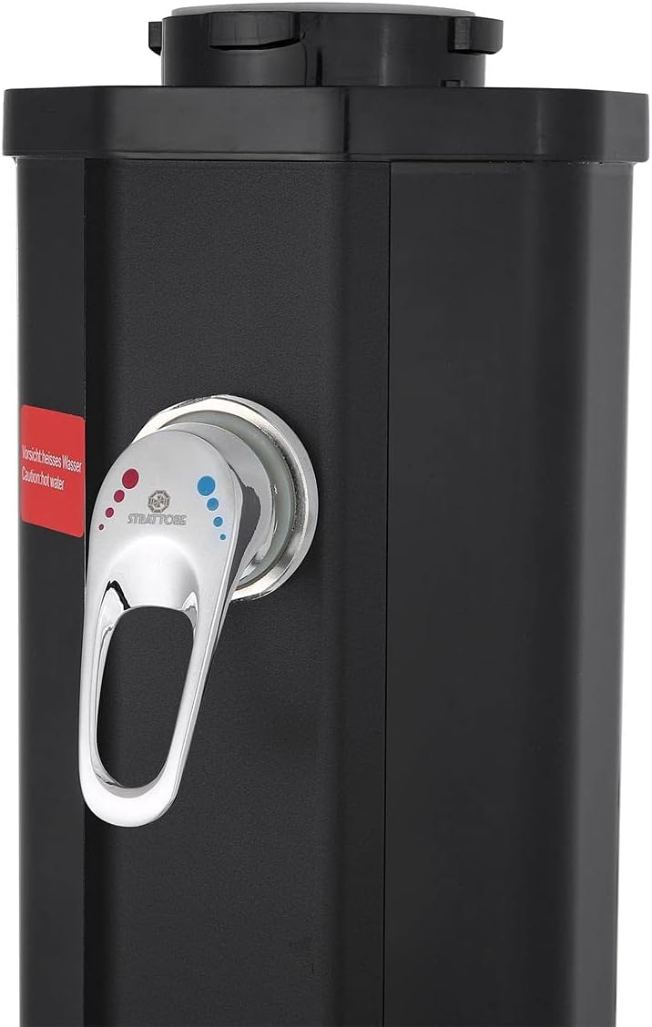 Strattore Solardusche für Garten in schwarz, 35 Liter, 217cm, warmes Wasser bis 60° C, mit Fussdusch