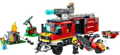 LEGO 60374 City Einsatzleitwagen der Feuerwehr, modernes Feuerwehrauto-Spielzeug mit Löschdrohnen, m