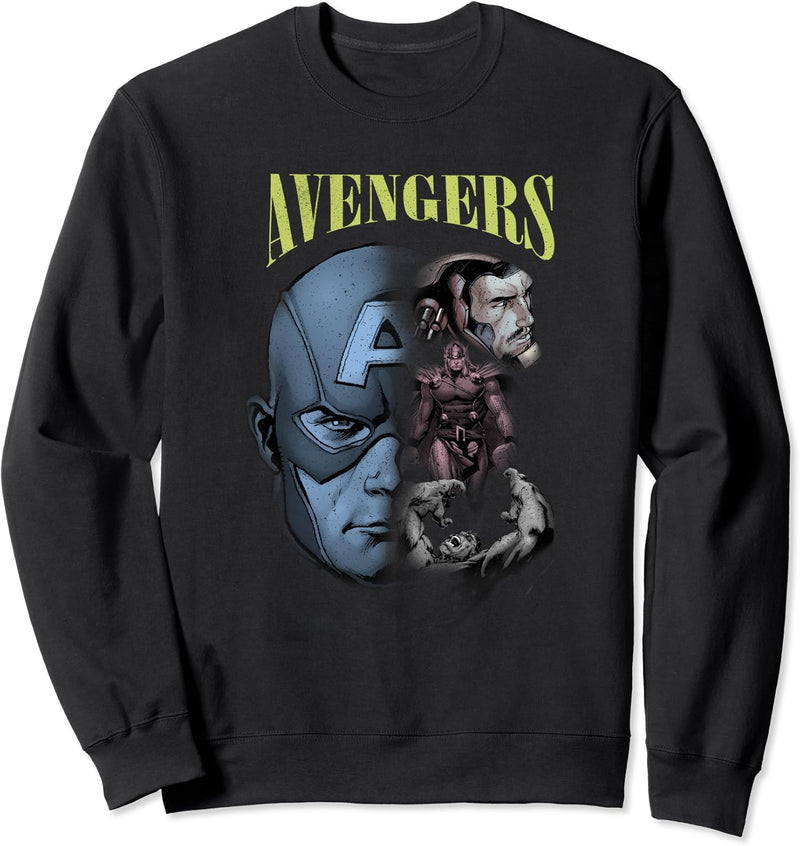 Marvel Avengers Faded Group Shot Portrait Sweatshirt