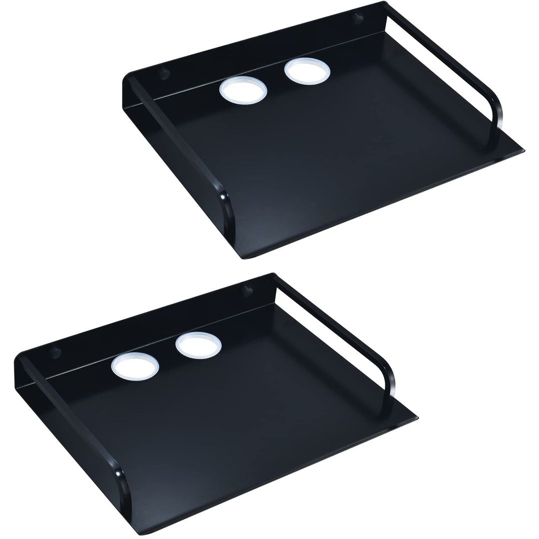 Beamer Wandhalterung, Multimedia Regal Wandregal Schwarz für TV Box, Router, Apple Tv 4k, Receiver,