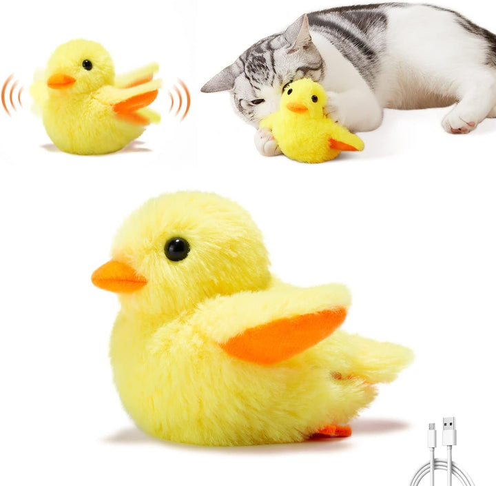 Potaroma Katzenspielzeug Ente, Katzenminze, Elektrisch &amp; Interaktiv, Kitten | Plüsch mit Touch-Senso