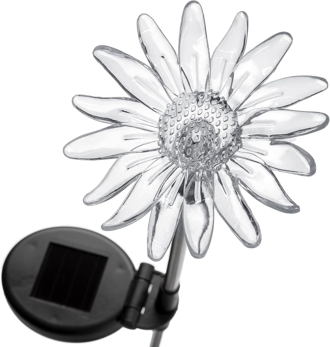 Bonetti 4er Set LED Solar Gartenstecker - Solarstecker mit Farbwechsel (Schmetterling, Libelle, Blum