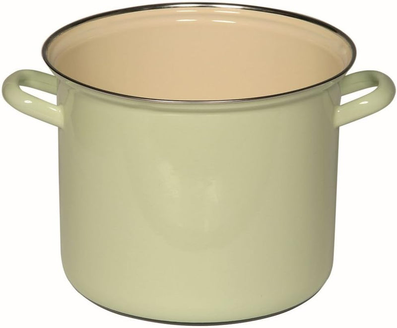 Riess, 0274-006, Topf mit Chromrand 22, CLASSIC - BUNT/PASTELL, Farbe Nilgrün, Durchmesser 22 cm, Hö