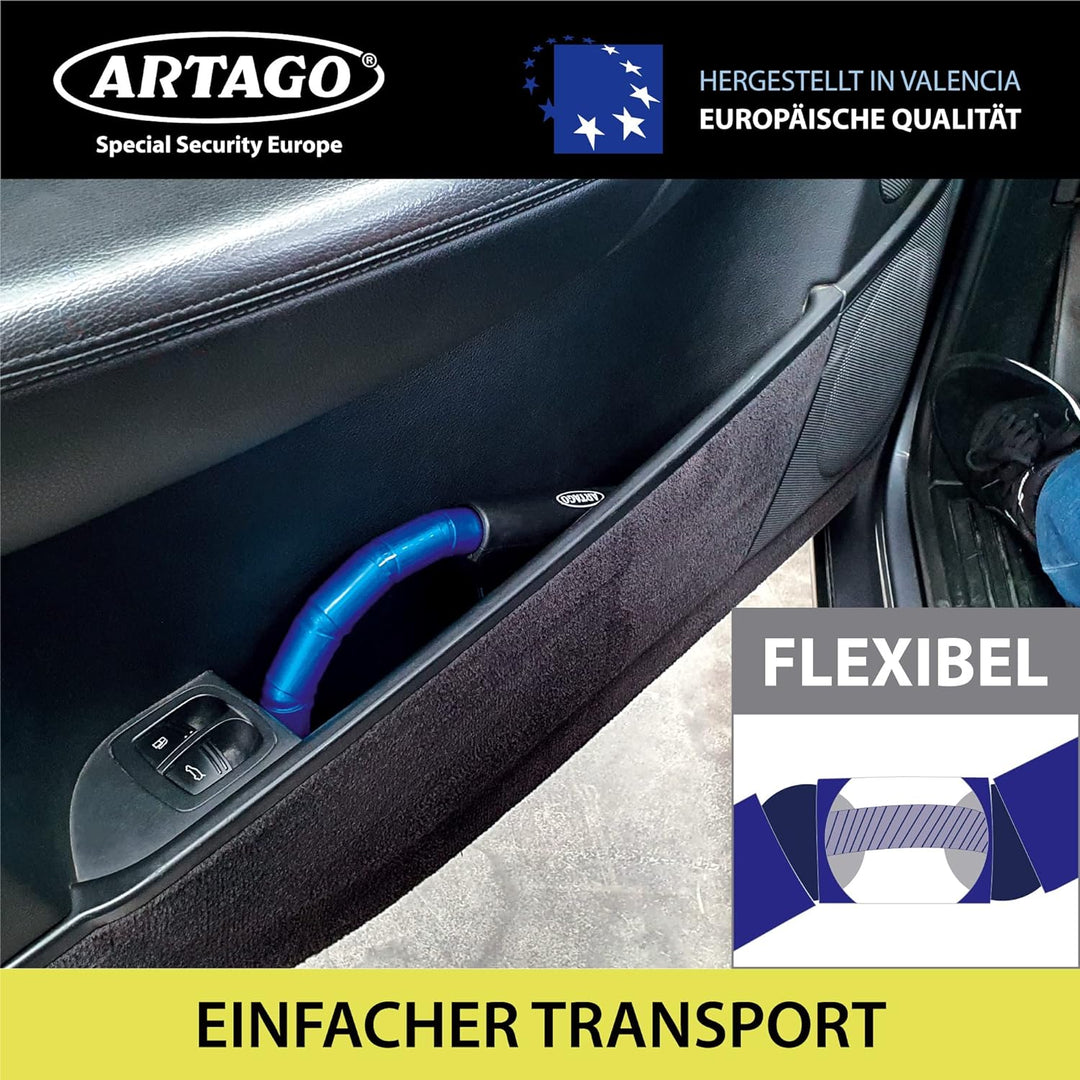 Artago 880/B Lenkradschloss Pedal EASY HOOK, Lenkradkralle, Diebstahlsicherung Lenkrad Pedal Auto, G