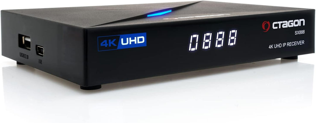 Octagon SX888 V2 (Version 2) 4K UHD E2 Linux Smart TV Receiver, Multiboot SW: Define OS + E2 Linux,