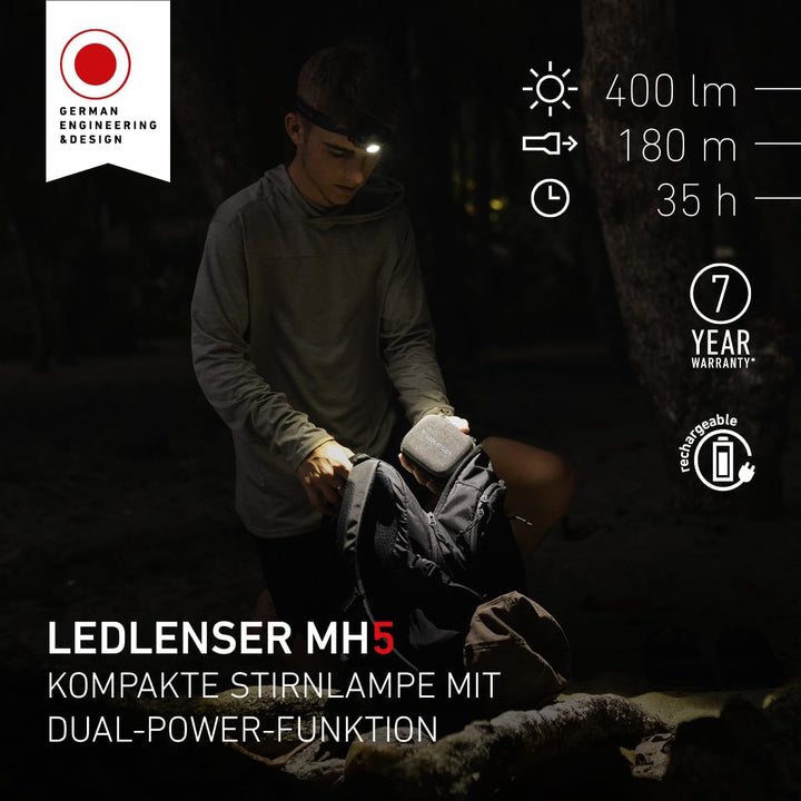 Ledlenser MH5 Black / Gray, Black / Gray