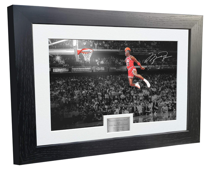 Foto-Bilderrahmen mit Autogramm von Michael Jordan Chicago Bulls, A4, 25,4 x 20,3 cm