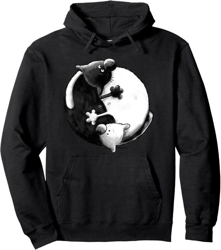 Yin Yang Katzen I Katzenmotiv Katzendruck Katzen Fun Pullover Hoodie