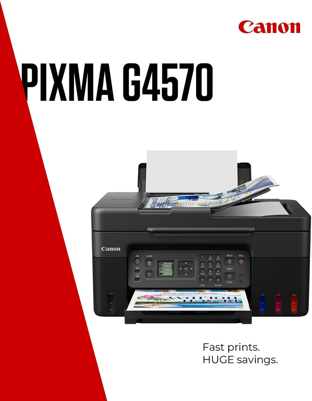 Canon PIXMA G4570 Serie – All-in-One MegaTank Drucker, Kopierer, Scanner und Faxgerät für den Heimge