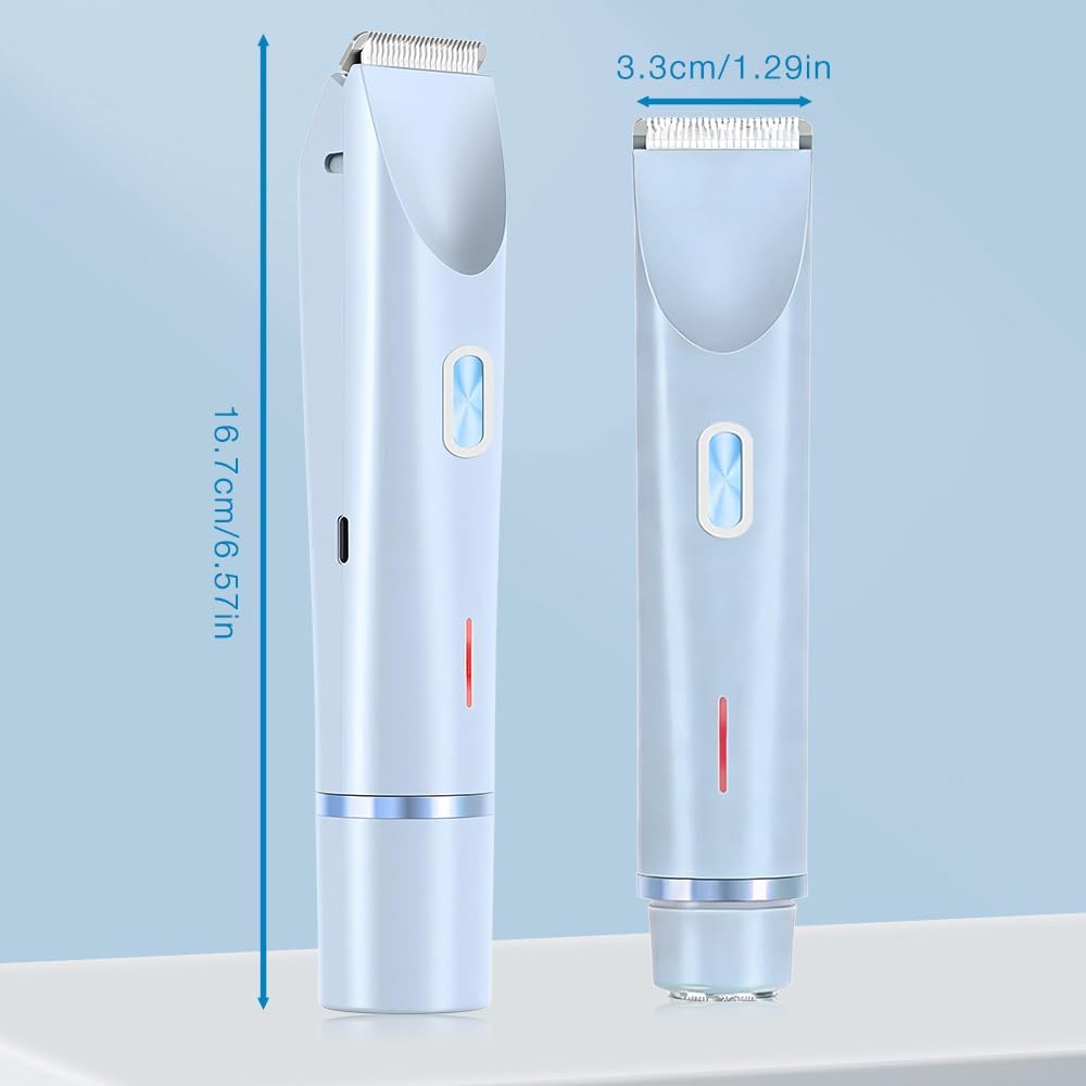 Intimrasierer Für Frauen, 2-in-1 Elektrischer Rasierer Damen, Damenrasierer Elektrisch, Nass Und Tro