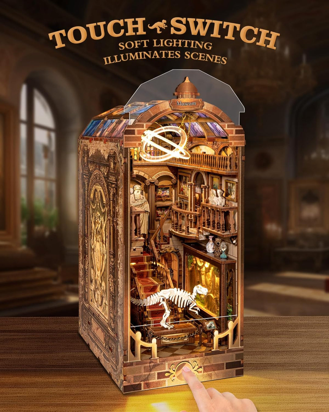 Quanquer DIY Book Nook Kit_ mit Staubschutz und LED-Licht 3D hölzerne Nook Book, 3D Holz Puzzle Book