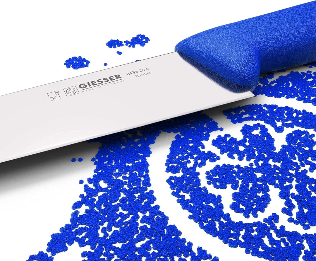 Giesser seit 1776 - Made in Germany - Tranchiermesser blau, Basic Blue, Klinge 20 cm, rutschfest, sc