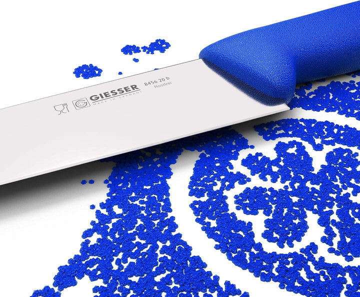Giesser seit 1776 - Made in Germany - Tranchiermesser blau, Basic Blue, Klinge 20 cm, rutschfest, sc
