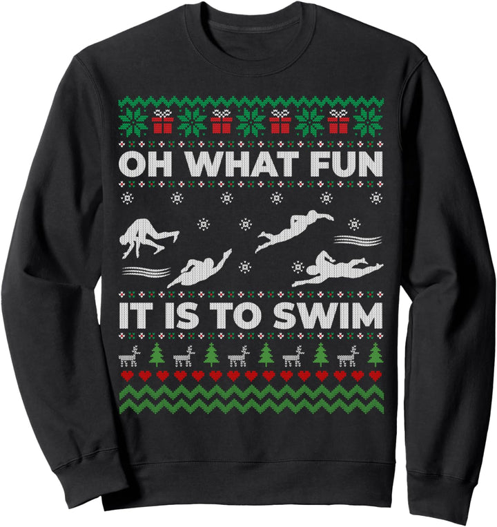 Oh What Fun It Is To Swim Ugly Christmas Sweater Gift Sweatshirt