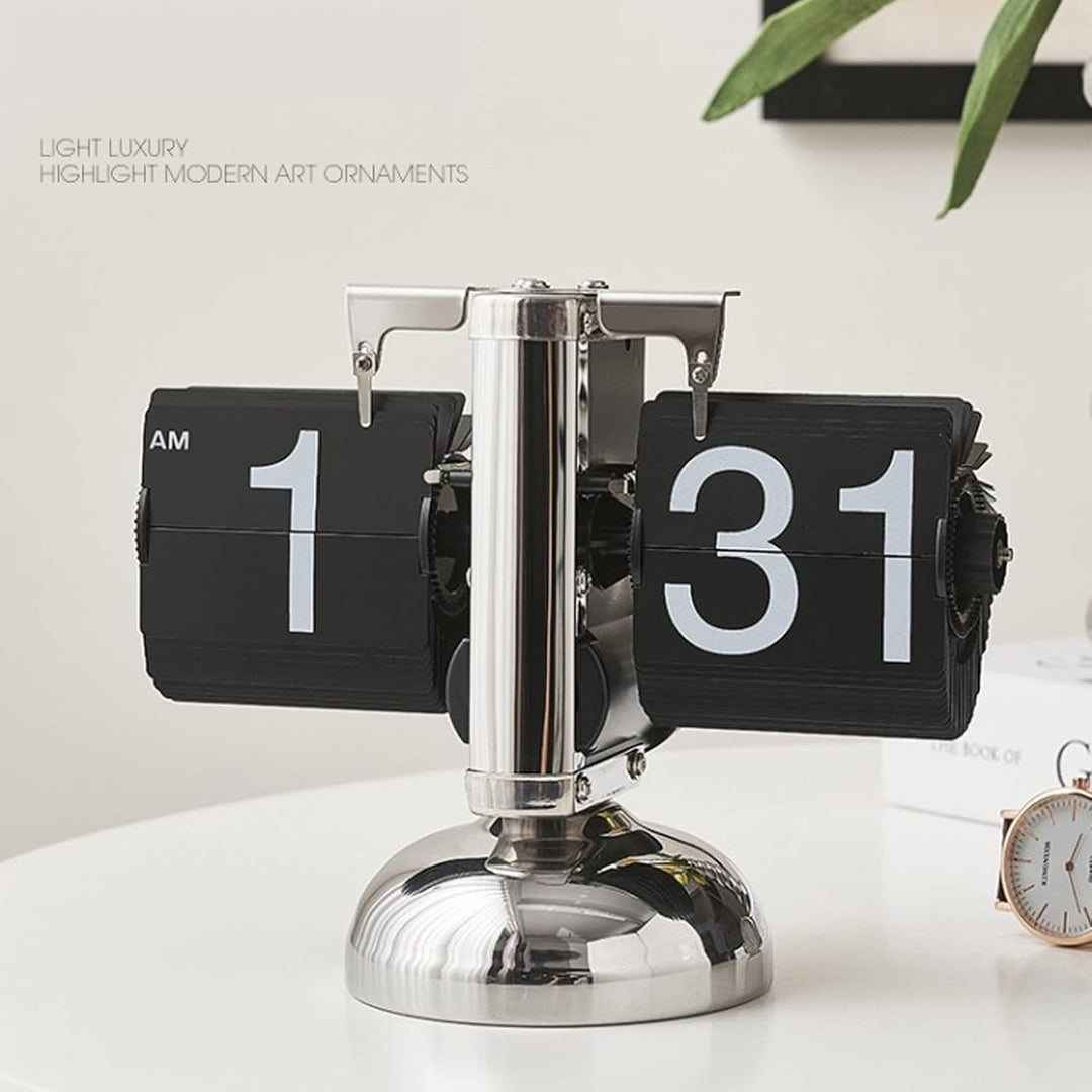 Greensen Retro Flip Uhr, Digital Klappuhr mit Quarz-Uhrwerk, Minimalistische Mechanische Auto Flip C